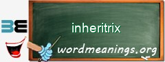 WordMeaning blackboard for inheritrix